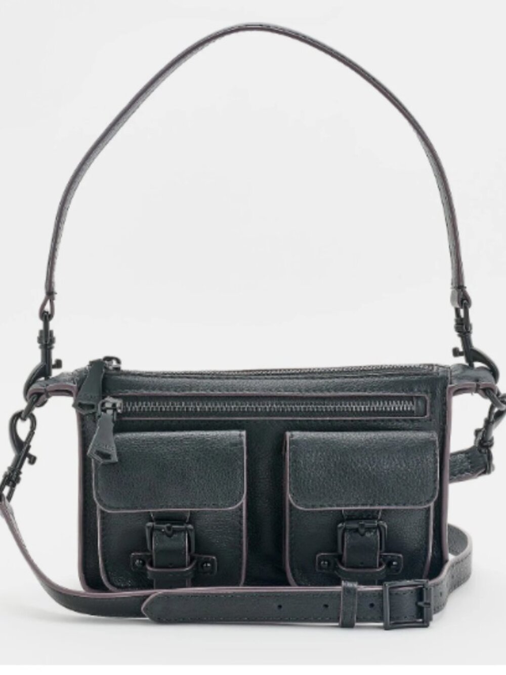 Aimee Kestenberg Leather Saddle Up Mini Crossbody-Black A695759 NEW